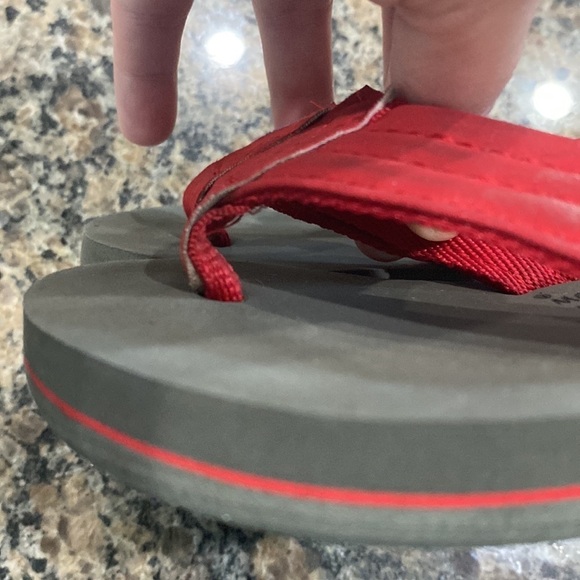 Toddler Rainbow Flip-flops w/detachable strap Size 7/8 GUC - Picture 5 of 10